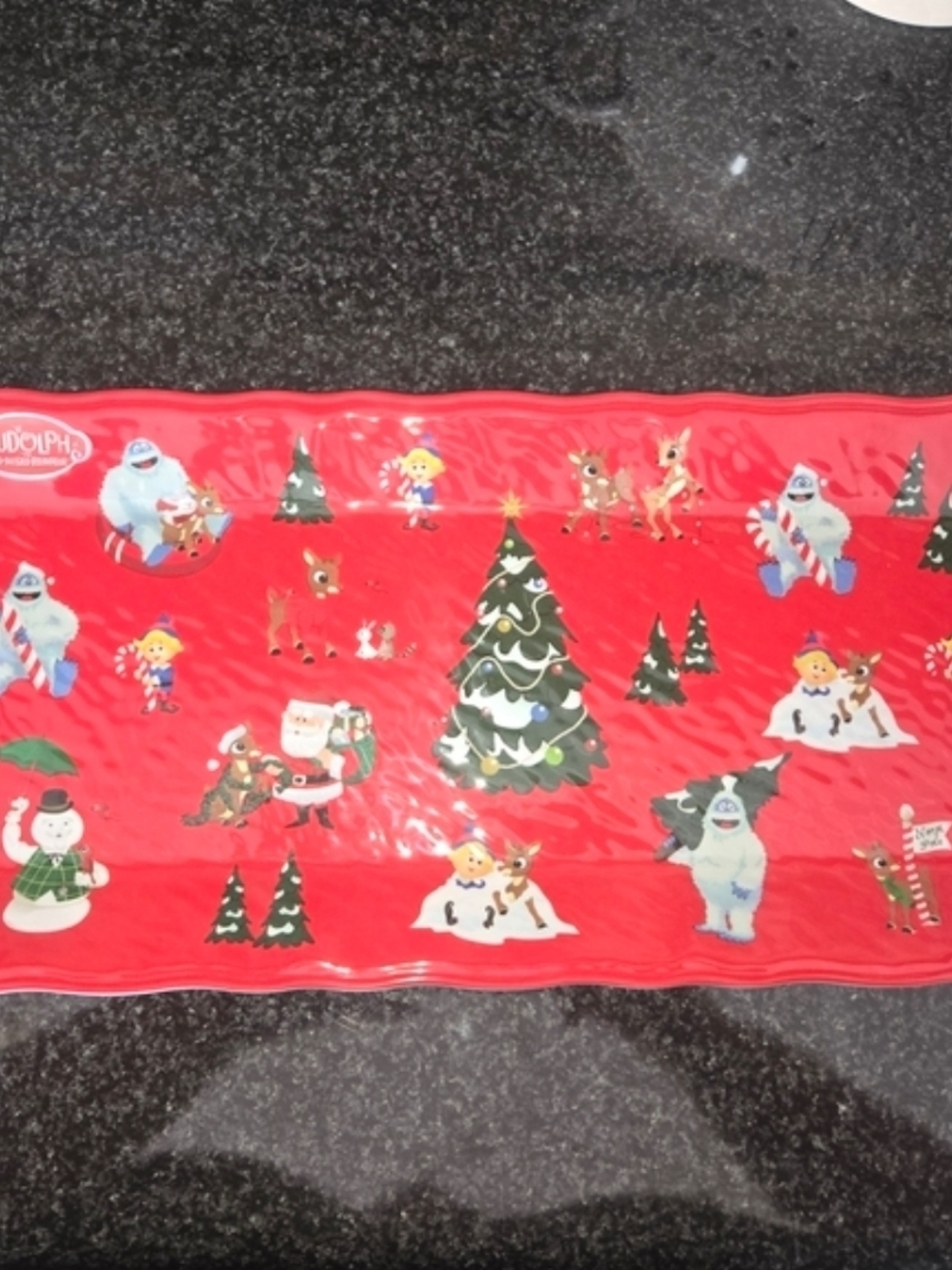 Rudolph the red nose reindeer melamine Platter Tray